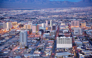 View of Las Vegas from the Stratosphere, Las Vegas, Nevada.